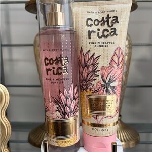 Bath & Body Works Pink Pineapple Sunrise FFM & Body Cream Duo NWT Spring 2026